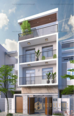 Thiết kế từ mẫu nhà ống 4 tầng 5 phòng ngủ