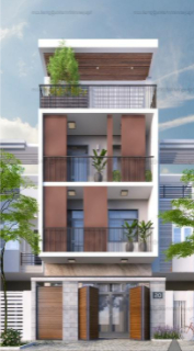 Mẫu nhà ống 4 tầng mặt tiền 4m kèm bản vẽ chi tiết