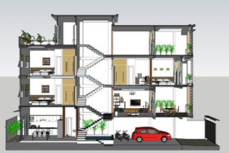 Mẫu nhà ống 4 tầng 4x10m | Kèm bản vẽ thiết kế chi tiết