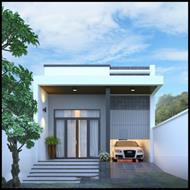 Mẫu nhà cấp 4 60m2 đẹp cho vợ chồng trẻ