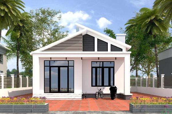 Phối cảnh mẫu nhà cấp 4 6x25m có 3 phòng ngủ tiện nghi