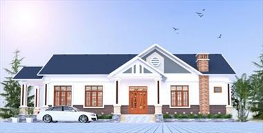 Mẫu nhà cấp 4 mặt tiền 9m đẹp ngất ngây