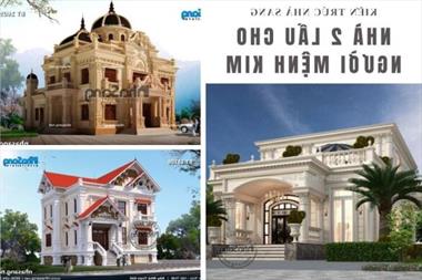 35 Mẫu nhà lầu 2 tầng chuẩn phong thủy phát lộc phát tài cho người mệnh Kim