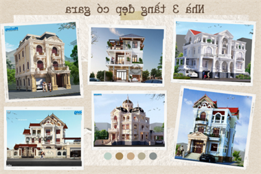 Trầm trồ trước list nhà đẹp 3 tầng có gara xuất sắc chinh phục mọi trái tim