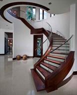 Các mẫu lan can cầu thang kính tay vịn inox đẹp