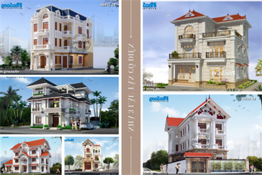 Cận cảnh 95 mẫu thiết kế nhà 3 lầu tân cổ điển Pháp dẫn đầu xu hướng thời đại