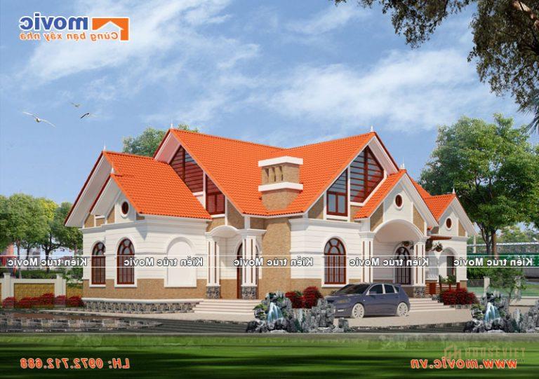 Nhà vườn 1 tầng đẹp 5 phòng ngủ từ trong ra ngoài