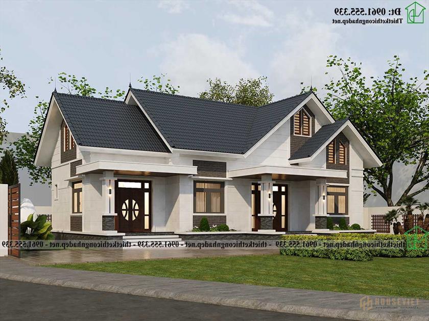 Nhà Cấp 4 Mái Thái 16x9m 4 Phòng Ngủ Tại Thái Nguyên Ndnc4199