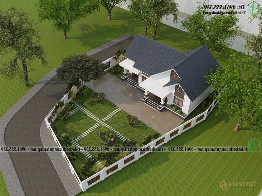 Nhà Cấp 4 Mái Thái 16x9m 4 Phòng Ngủ Tại Thái Nguyên Ndnc4199