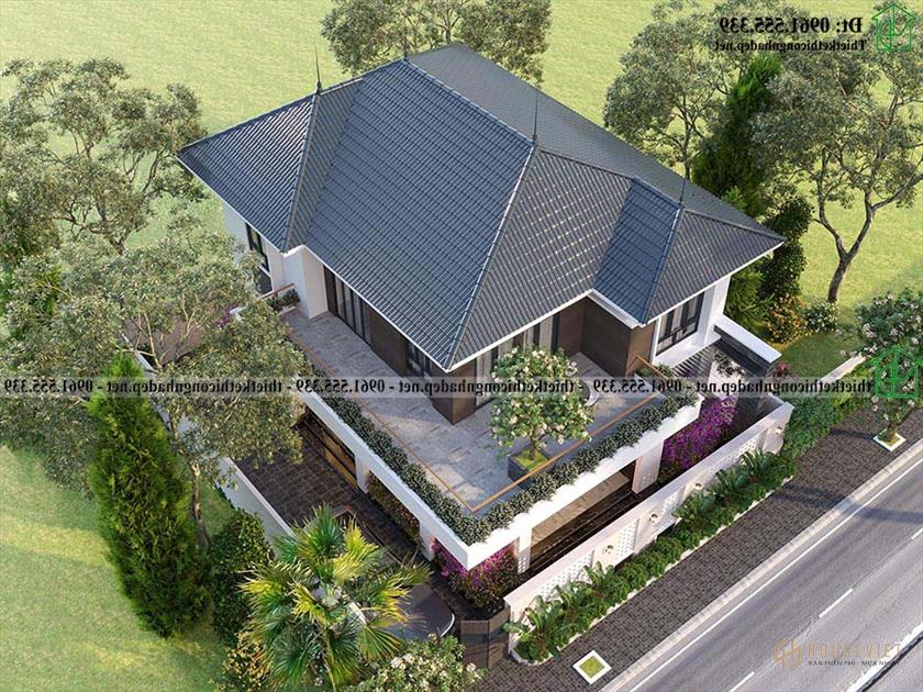 Mẫu Biệt Thự 2 Tầng Mái Nhật 10x13m Tại Hà Nam Ndbt2t137