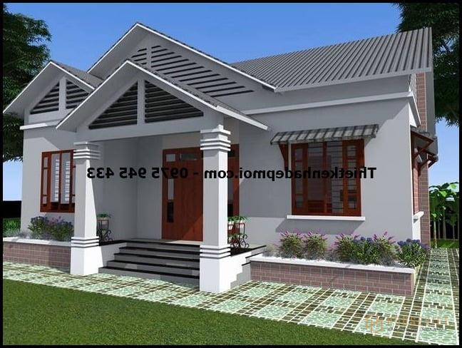 Mẫu nhà cấp 4 ở nông thôn kiểu mái thái lợp ngói diện tích 10x13m đẹp 
