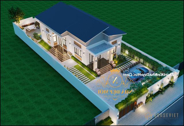 Biệt thự mini cấp 4 mái lệch