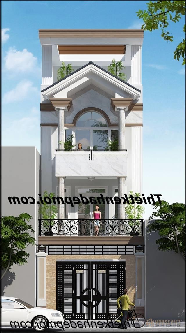 Nhà ống 3 tầng phong cách hiện đại 