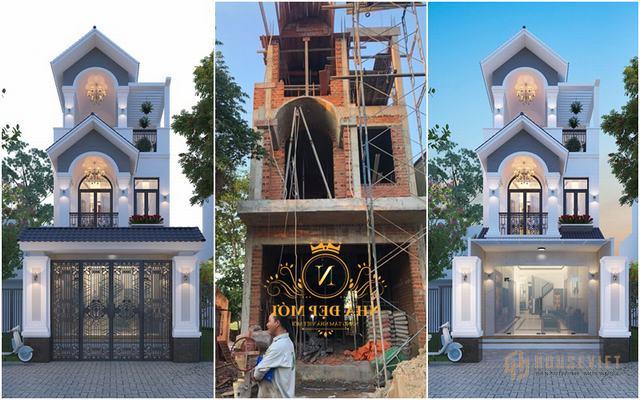 Nhà 1 trệt 2 lầu sân thượng 5x20