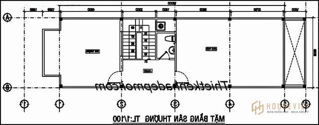 Bản vẽ nhà 3 tầng 5x16