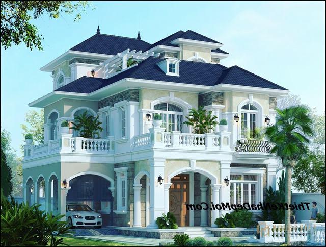 Biệt thự 2 tầng rưỡi có sân vườn