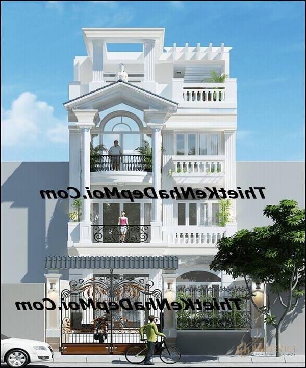 Mặt tiền biệt thự bán cổ điển 7m