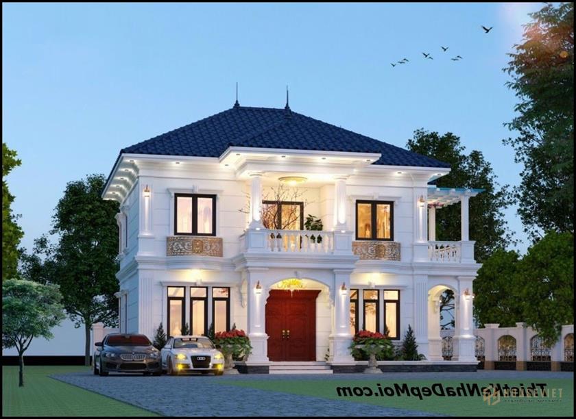 Mẫu nhà ngang 15m 2 tầng đẹp 2021