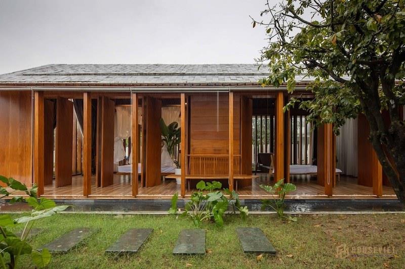 Mẫu thiết kế nhà 3 gian hiện đại lưu giữ những nét đặc trưng của người Việt Nam.