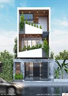 Nhà phố 3 tầng đẹp - Khách hàng Anh Phú xây dựng tại Quảng Ngãi