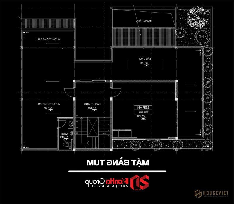 Thiết kế biệt thự hiện đại 2 tầng 1 tum Thiết kế biệt thự hiện đại 2 tầng 1 tum