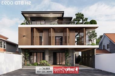 Mẫu thiết kế biệt thự 2 tầng hiện đại 1 tum 280m2 tại Sài Gòn - SH BTD 0093