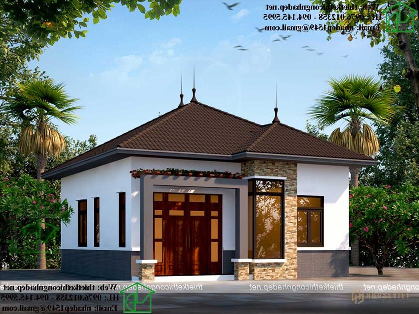 Nhà cấp 4 mái thái 8x9m