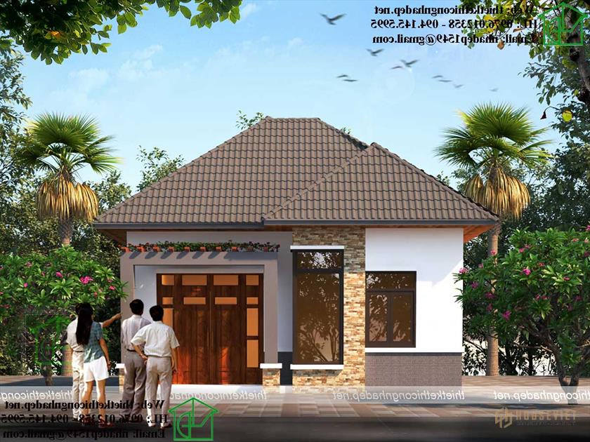 Nhà cấp 4 mái thái diện tích 8x9m