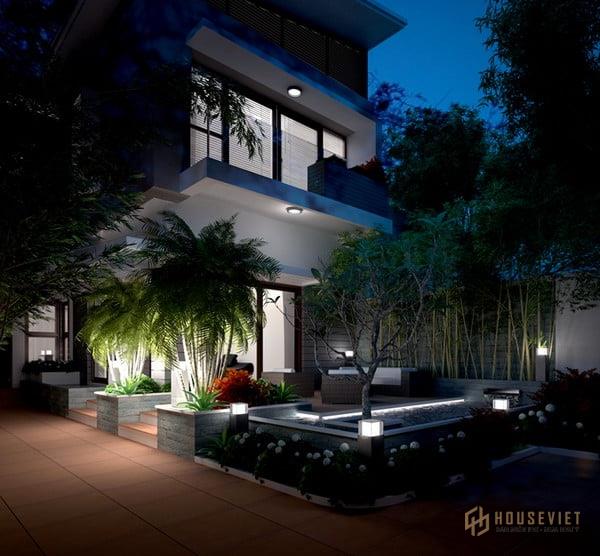 Thiết kế nhà 1 trệt 2 lầu mặt tiền 7m