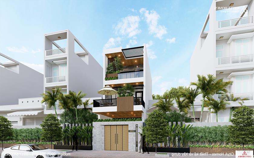 Nhà mặt tiền 2,5 tầng