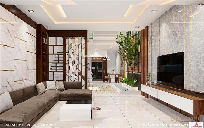 Phòng khách rộng rãi, thoáng mát