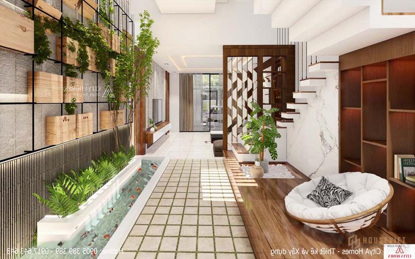 Không gian nhà được thắp sáng