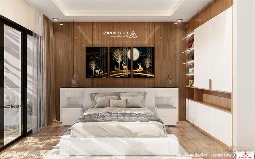 Phòng ngủ được thiết kế tinh xảo