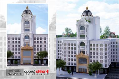 Mẫu thiết kế nhà phố kết hợp kinh doanh shop quần áo 7 tầng - NOP 0218