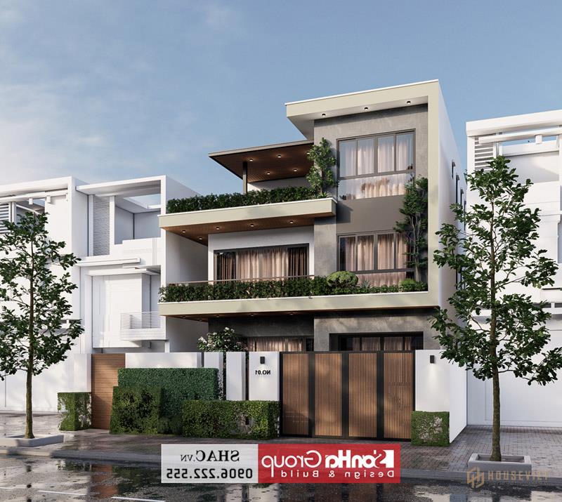 Thiết kế biệt thự hiện đại 3 tầng Thiết kế biệt thự hiện đại 3 tầng