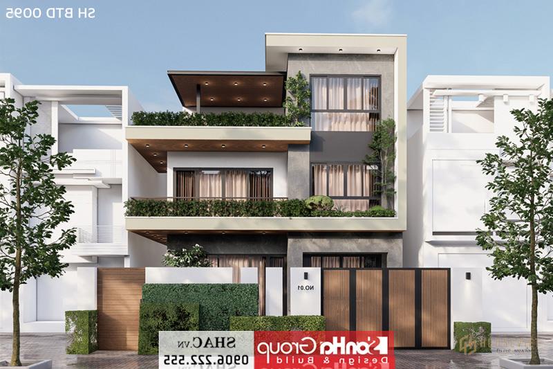 Thiết kế biệt thự hiện đại 3 tầng 238m2 tại Hải Phòng - SH BTD 0095