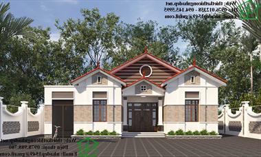 Mẫu nhà cấp 4 8x14m mái thái hiện đại tại Thanh Hóa NDNC495