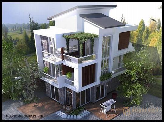 Căn góc 02 căn biệt thự 3 tầng hiện đại có sân vườn