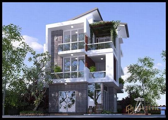 Căn góc 04 căn biệt thự 3 tầng hiện đại có sân vườn