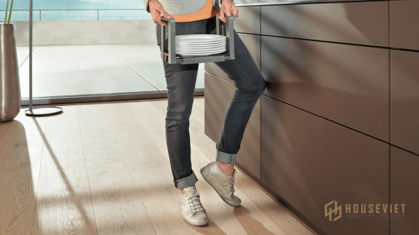 tủ bếp không tay nắm 