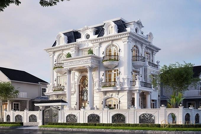 Biệt thự kiểu Pháp 3 tầng xu hướng hiện đại mới