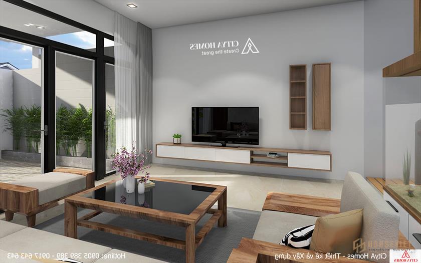Phòng khách được thiết kế tối giản nhưng vẫn tinh tế