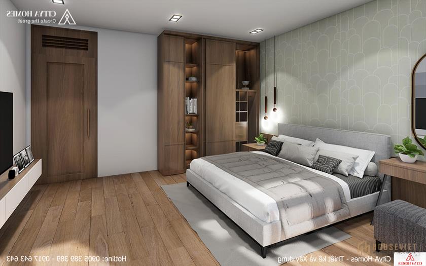 Phòng ngủ Master tối giản và gọn gàng