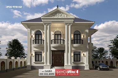 Mẫu biệt thự tân cổ điển 3 tầng tại Hải Phòng - SH BTP 0175
