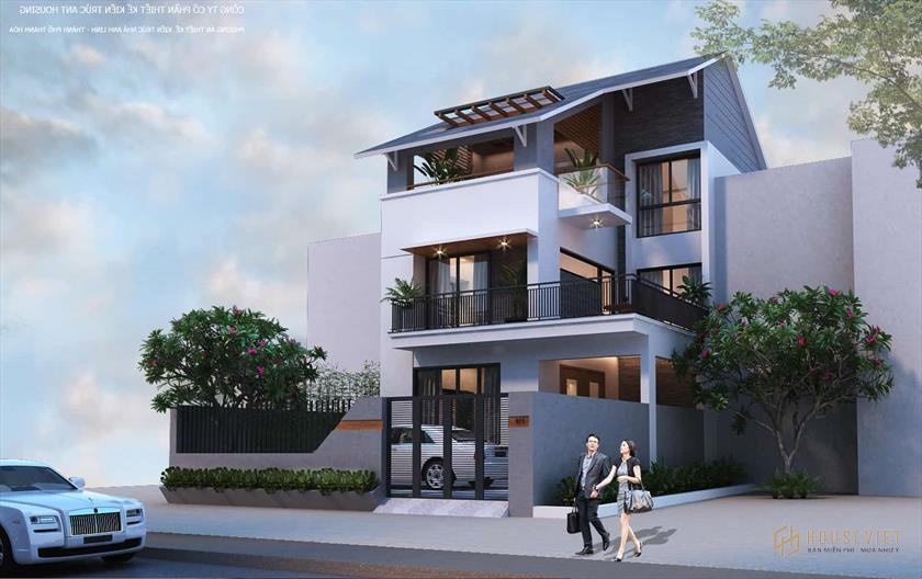 Thiết kế nhà ống 3 tầng 5x20m Thiết kế nhà ống 3 tầng 5x20m