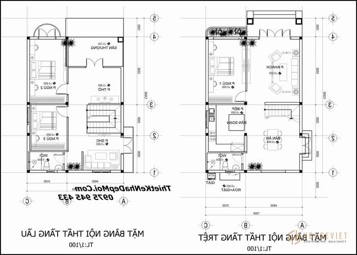 nhà đẹp 2 tầng 100m2