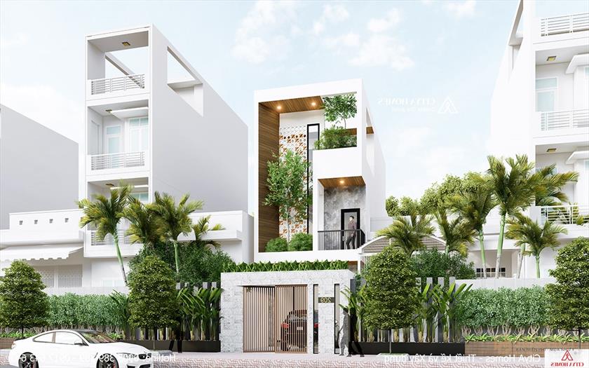 Mặt Tiền 2 Tầng 1 tum Mang Đến Giải Pháp Chiếu Sáng Hiệu Quả