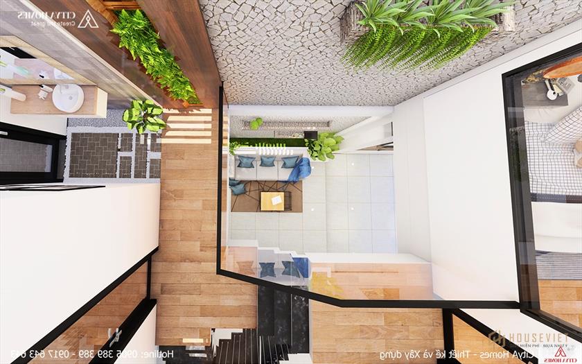 Mô hình Giếng trời Tô điểm cho Ngôi nhà Phố Đặc biệt