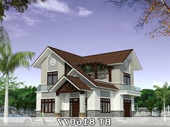 Mẫu thiết kế nhà 80m2 3 phòng ngủ BT816077