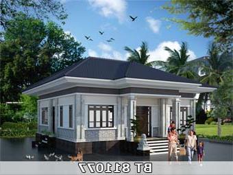 Mẫu thiết kế nhà vuông đẹp BT811077